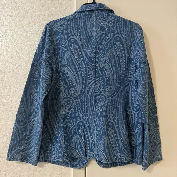 NWT Solitaire Paisley Denim Jacket Size M - Picture 2 of 4